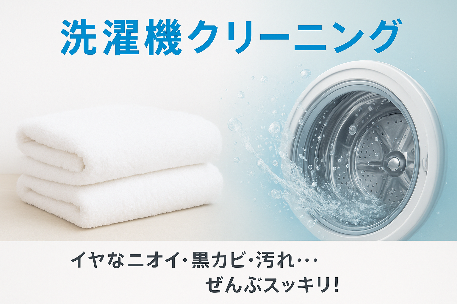 ニオイ、黒カビ、汚れ全部スッキリ！！の写真